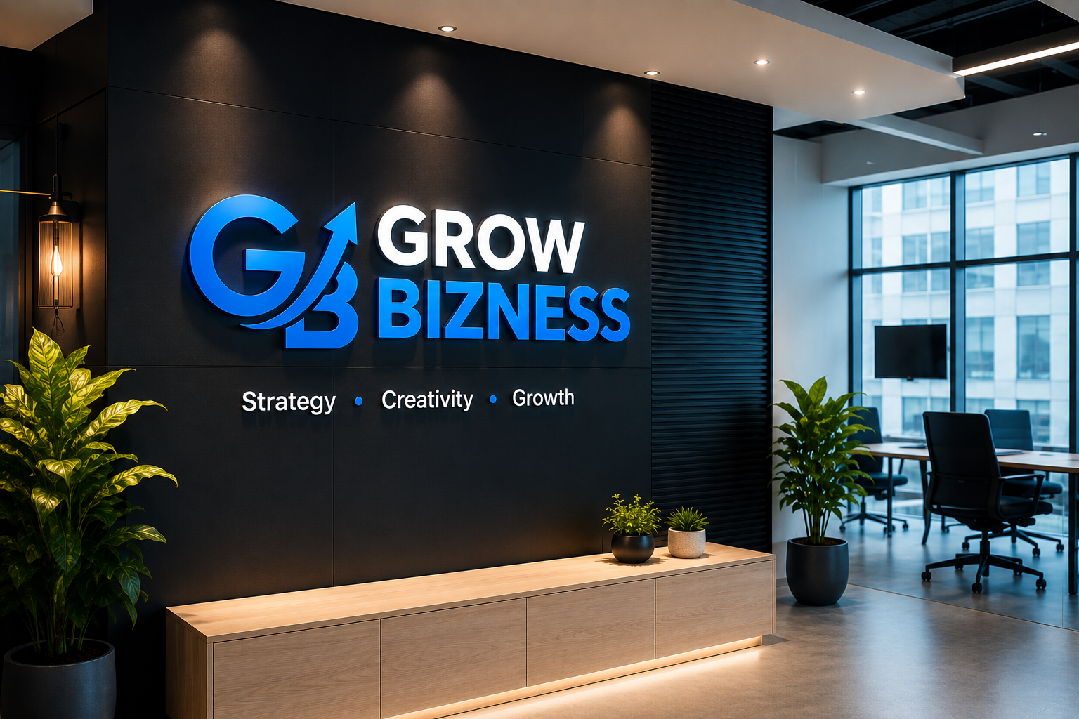 GrowBizness office and team